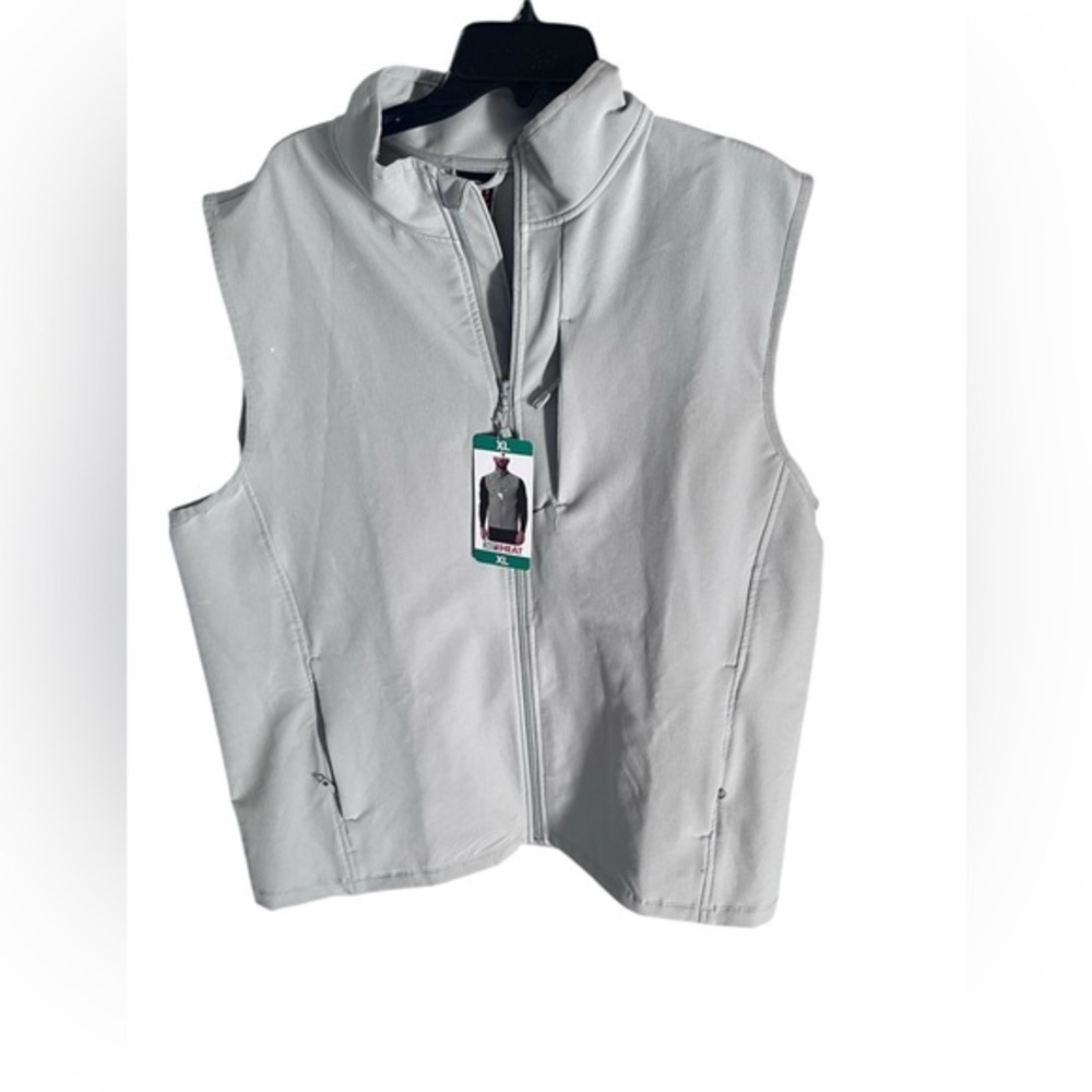 32 Degrees Heat Light Gray Zip-Up Vest